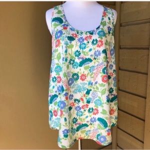 French Connection Floral Sleeveless Blouse Size 8